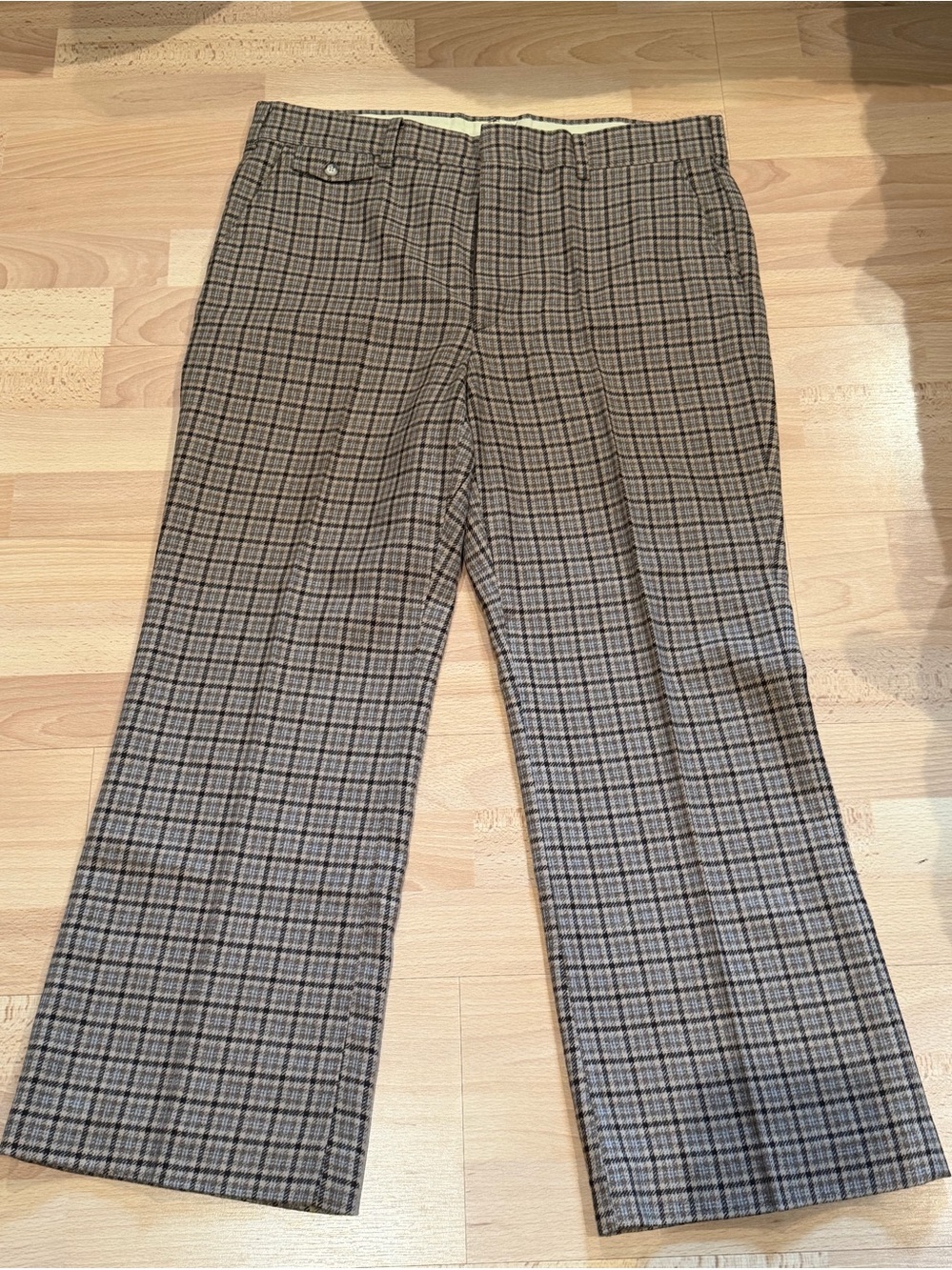 Sears King’s Road plaid slacks